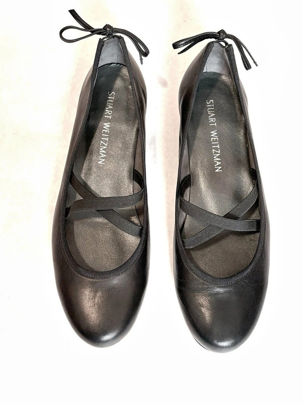 Stuart Weitzman Bolshoi Slip On Ballet Leather Flats Black Used